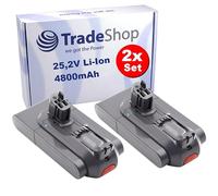 Trade-Shop Lot de 2 batteries Li-ion 25,2 V 4,8 Ah compatibles avec Dyson V15 Detect (Absolute Extra, Total Clean), V15s Submarine remplace 970343-04 970343-06 355983