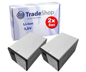 Trade-Shop Lot de 2 batteries Li-Ion 3,6 V 14000 mAh compatibles avec Arlo Pro 3 Light, Pro 3 Floodlight, Pro 4 XL, Ultra 2 XL remplace 308-50019-01 VMA5420-10000S CS-NAR700XL