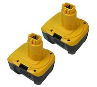 Trade-Shop Lot de 2 batteries Li-ion de qualité supérieure 14,4 V / 4000 mAh / 58 Wh remplace Dewalt DE9140, DE9140-XJ, DE9141 pour Dewalt DC733, DC733C2, DC737, DC737KL, DC757, DC757KA