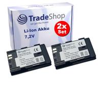 Trade-Shop Lot de 2 batteries Li-ion de rechange 7,2 V/2900 mAh compatibles avec les batteries Canon LP-EL, chargeur LC-E6/LC-E6E, flash EL-1 Speedlite