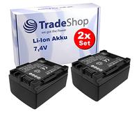 Trade-Shop Lot de 2 batteries Li-ion haute performance 900 mAh pour appareil photo Canon Legria FS46 FS36 FS100 FS200 FS406 HF M32 HF M307 HF M406 HG10 FS-46 FS-36 FS-100 FS-200 FS-406 HHH G-10