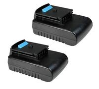 Trade-Shop Lot de 2 Batteries Li-ION Haute Performance pour Black&Decker EPL-14KB HP-146F4L HP-146F4LK HP-148F4L HP-148F4L HP-148F4LBK HP-148F4LK 148F4LK 14,4 V 2000 mAh