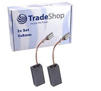 Trade-Shop Lot de 2 charbons moteur 5 x 8 x 15 mm compatibles avec Bosch, TWS 6000/6600, GWS 6700/8-100, remplace 1619P07571, 1607014116, 1607014144, 1607014145