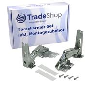 Trade-Shop Lot de 2 charnières de porte supérieure inférieure pour réfrigérateur compatible avec Hettich 3702 5.0 31R1 3362 5.0, compatible avec Liebherr 704320200 7043200