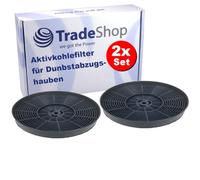 Trade-Shop Lot de 2 filtres à charbon actif 175 mm compatibles avec Respekta CH 1259 IXD, CH 1259 IXN, CH1259IXCN, CH1259IX, CH1259IXN, CH 2060 SB, CH 2060 WB