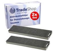 Trade-Shop Lot de 2 filtres à charbon actif 477 x 115 mm, compatibles avec Miele, DKF13 DKF13-1 DKF131 DKF13-P DKF13P 6485740 06485740