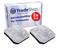 Trade-Shop Lot de 2 filtres à charbon actif, filtre anti-odeurs compatible avec les friteuses Tefal, Quadra 700, super classique 1000, Universalis 800