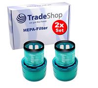 Trade-Shop Lot de 2 filtres de rechange lavables compatibles avec Dyson V11 SV14 V15 remplace DY-970013-02, 97001302 / lavable Turquoise