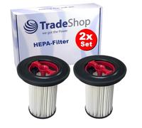 Trade-Shop Lot de 2 filtres HEPA / filtres cylindriques / filtres à lamelles compatibles avec Bosch BBS1, BBS8, BCS1, BCS8, BSS8, BKS8 remplace 12036642, 12023349