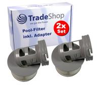 Trade-Shop Lot de 2 filtres pour jacuzzi avec support compatible avec MSpa Premium, Silver Cloud, Soho, Starry, Exotic, Tekapo
