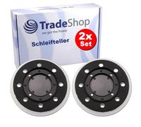Trade-Shop Lot de 2 plateaux de ponçage fermeture auto-agrippante 125 mm compatible avec Festool ST-STF 125/8-M4-J W-HT, 492280 / ponceuse excentrique de rechange