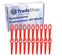 Trade-Shop Lot de 20 lames de rechange pour Florabest FRT 20 A1, FUXTEC FX-E1RT20, Bosch ART 2600 Combitrim ART 26 Li ART 26 Accutrim