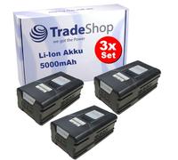 Trade-Shop Lot de 3 batteries Li-ion 80 V 5000 mAh compatibles avec Greenworks GLM801600, GST80320, MO80L00, Stiga Combi 48 S AE, Model-1