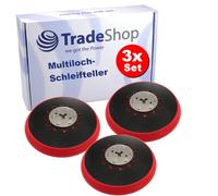 Trade-Shop Lot de 3 disques abrasifs fermeture auto-agrippante 150mm 72 trous compatible avec ponceuse excentrique M8, remplacement pour ponceuse excentrique Bosch 2 608 601 335/2.608.601.335, RSM6045