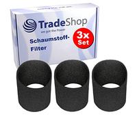 Trade-Shop Lot de 3 filtres en mousse compatibles avec Aqua Vac Plus 1000, Plus 1001, Plus 3000, Plus 740, Plus 740 m, Power Aqua Vax 1000