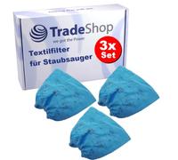 Trade-Shop Lot de 3 filtres textiles compatibles avec Karcher A2554 A2574 A2604 A2654 A2656 A2674 A2675 A2676 A2901 A3100 A4000 Plus, K2000 K2150 K2301 K2901 F