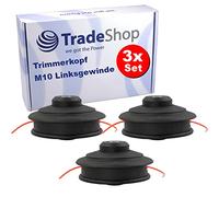 Trade-Shop Lot de 3 têtes de tonte/tondeuse/tête de tondeuse M10 x 1,25 mm pour Echo SRM-2100 SRM-2100SB SRM-2110 SRM-2400 SRM-2400 SB SRM-2410 SRM-2450
