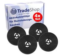 Trade-Shop Lot de 4 filtres à charbon actif compatibles avec Klarstein 10032904, 10033697, 10033744, 10033769, 10034395, 10034868, Alessia Antonia S13-60 BBPY S22-60 BBPY