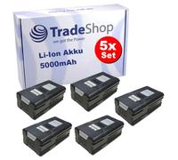 Trade-Shop Lot de 5 batteries Li-ion 80 V 5000 mAh compatibles avec Greenworks GLM801600, GST80320, MO80L00, Stiga Combi 48 S AE, Model-1