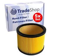 Trade-Shop Lot de 5 filtres à air ronds de rechange pour Einhell 2351110 Compatible avec Parkside PNTS 1500 B2 PNTS 1500 B3 PNTS 1500 C4 PNTS 1500 D5
