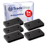 Trade-Shop Lot de 5 filtres en éponge, filtre de base, filtre fin, filtre en mousse, 230 x 130 mm, compatible avec Miele, 07070070, 7070070, accessoires de sèche-linge