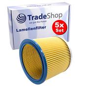 Trade-Shop Lot de 5 filtres ronds / à lamelles compatibles avec aspirateur, robot aspirateur, aspirateur multi-usages Einhell TE-VC 2230, TH-VC 1930, YPL - SM 1400, YPL 1250, YPL 1400
