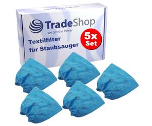 Trade-Shop Lot de 5 filtres textiles compatibles avec Nilfisk Attix 30, Buddy II 12, IVB 3, Multi II 22, VL200, Pra PJ500 PJ700 PJ1000 PJ1100 PJ4000 PJ4500