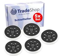 Trade-Shop Lot de 5 plateaux de ponçage Velcro 125 mm compatibles avec Bosch, PEX 300 AE, PEX 400 AE, PEX 4000 AE, AdvancedOrbit 18 remplace 2609004175