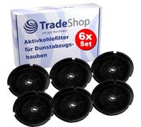Trade-Shop Lot de 6 filtres à charbon actif anti-odeurs Ø 190 mm compatibles avec les hottes aspirantes Refsta System XI 105 106, Venus II 4056 4059, Arc III 2119