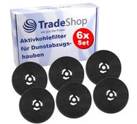 Trade-Shop Lot de 6 filtres à charbon actif compatibles avec Klarstein 10032904, 10033697, 10033744, 10033769, 10034395, 10034868, Alessia Antonia S13-60 BBPY S22-60 BBPY S22-60 BBPY