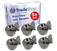 Trade-Shop Lot de 6 filtres pour jacuzzi avec support compatible avec MSpa Bubble Spa Oasis b-120b, jet exotique de luxe j-211, Toscane