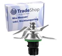 Trade-Shop Mix-Messer Lame de rechange en forme de croix avec 4 lames, rotation à droite et à gauche, avec joint d'étanchéité, compatible avec Vorwerk Thermomix TM5 TM6