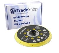 Trade-Shop Plateau de ponçage 150 mm compatible avec Makita BO6030 BO6040, compatible avec la ponceuse excentrique Festool RO1 ET2 ES150 ETS150