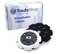 Trade-Shop Plateau de ponçage 8 trous 150 mm compatible avec Makita PO5000C PO6000C DPO500Z DPO600Z DPO600TKX1
