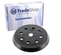 Trade-Shop Plateau de ponçage fermeture auto-agrippante 125 mm 8 trous, plaque adhésive, compatible avec Black&Decker BD 190 KA 190 SPEC 375, remplace 79715701