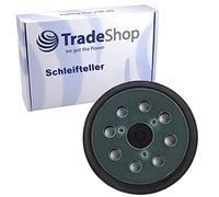 Trade-Shop Plateau de ponçage/support fermeture auto-agrippante 125 mm 8 trous compatible avec Makita DW421/K DW423/K DW426/K D26453/K D26451, Hitachi SV13YA SV13YB