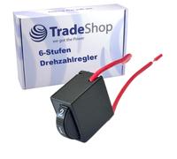 Trade-Shop Régulateur de démarrage doux 6 niveaux 220-250 V 12 A Régulateur de vitesse pour meuleuse d'angle outils électriques avec 2 câbles