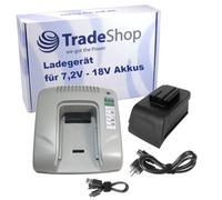 Trade-Shop Station de charge 7,2 V-18 V avec USB compatible avec AEG BS2E 14.4 T, BSB 14 STX, BSS 14, ZB2E 14 STX, SB2E 14.4 T Super Torque, BBM 18 STX