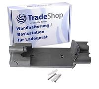 Trade-Shop Support mural/station d'accueil pour chargeur avec accessoires : vis + chevilles pour Dyson V7 V8 SV10 SV11 remplace 96774101
