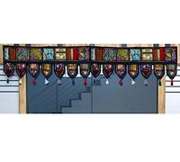Trade Star Cantonnière de porte en coton indien faite à la main en patchwork Décoration murale vintage Toran pour décoration d'intérieur gitane (motif 2, 100 x 40 cm)