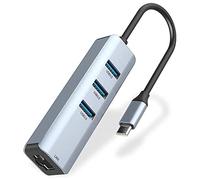 Tradebit - Hub USB-C I Adapter I LAN Ethernet RJ45 Gigabit I 1000 Mbps/1 Gbps I Aluminium de haute qualité I Plug & Play I Compatible avec ordinateur portable et PC