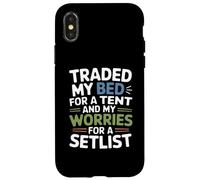 Traded My Bed for A Tent and My Worries for A SETLIST Coque pour iPhone X/XS