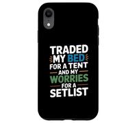 Traded My Bed for A Tent and My Worries for A SETLIST Coque pour iPhone XR