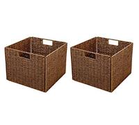 Trademark Innovations Lot de 2 paniers de rangement pliables avec cadre en fil de fer
