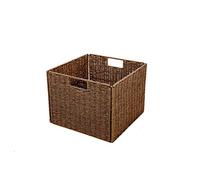 Trademark Innovations Panier de Rangement Pliable avec Cadre en Fil de Fer Marron