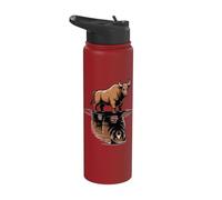 Trader boursier Bull Bear Reflection Stainless Steel Insulated Water Bottle