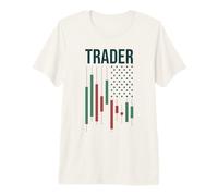 Trader - Drapeau américain américain Crypto & Trading d'actions T-Shirt Haut de Gamme