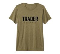 Trader for Life Investing Stock Market Design T-Shirt Haut de Gamme