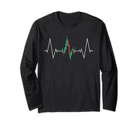 Trader Heartbeat EKG Pulse Line pour Les Fans de Trading Manche Longue