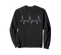 Trader Heartbeat EKG Pulse Line pour Les Fans de Trading Sweatshirt